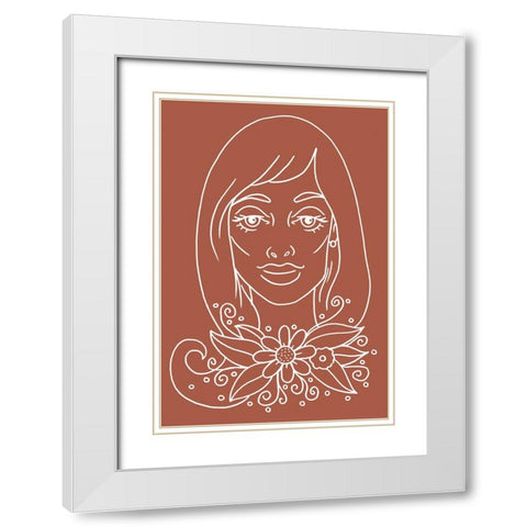 Outline 4 White Modern Wood Framed Art Print with Double Matting by Randy Noble Fine Art