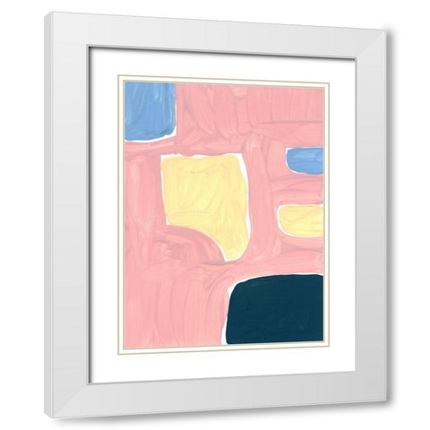 Pastel Palette 2 White Modern Wood Framed Art Print with Double Matting by Randy Noble Fine Art