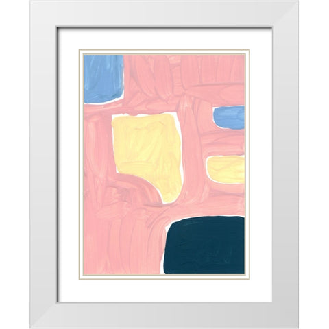 Pastel Palette 2 White Modern Wood Framed Art Print with Double Matting by Randy Noble Fine Art