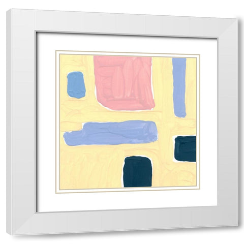 Pastel Palette 3 White Modern Wood Framed Art Print with Double Matting by Randy Noble Fine Art