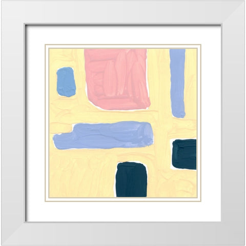 Pastel Palette 3 White Modern Wood Framed Art Print with Double Matting by Randy Noble Fine Art