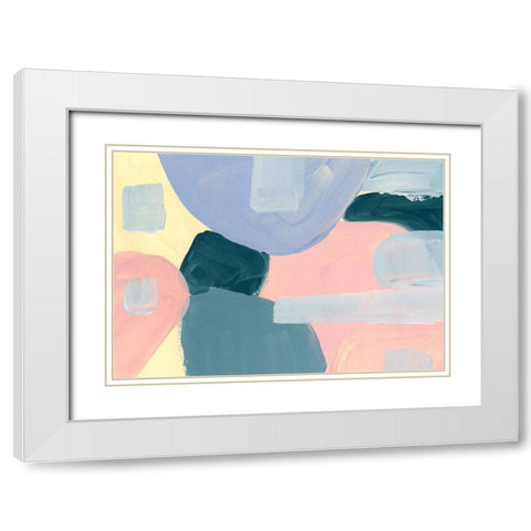 Pastel Palette 4 White Modern Wood Framed Art Print with Double Matting by Randy Noble Fine Art