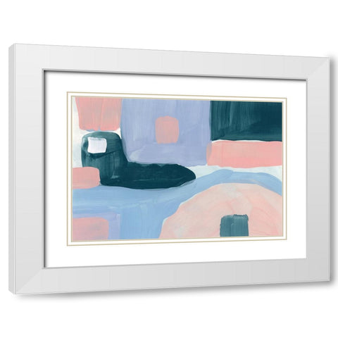 Pastel Palette 5 White Modern Wood Framed Art Print with Double Matting by Randy Noble Fine Art