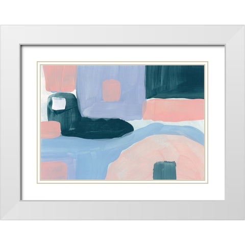 Pastel Palette 5 White Modern Wood Framed Art Print with Double Matting by Randy Noble Fine Art