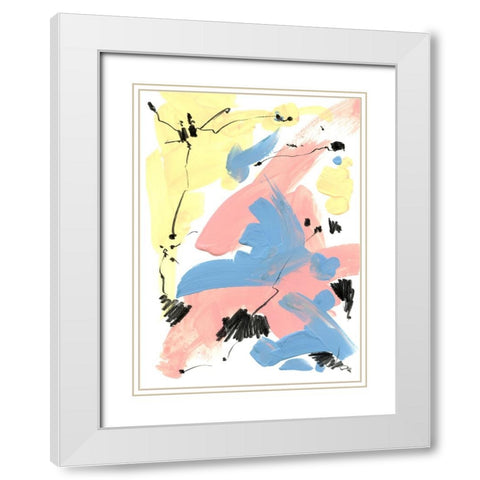 Pastel Palette 7 White Modern Wood Framed Art Print with Double Matting by Randy Noble Fine Art