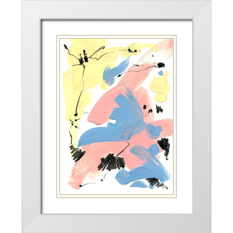 Pastel Palette 7 White Modern Wood Framed Art Print with Double Matting by Randy Noble Fine Art