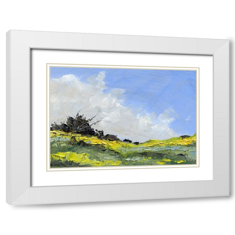 Spring Showers White Modern Wood Framed Art Print with Double Matting by Randy Noble Fine Art