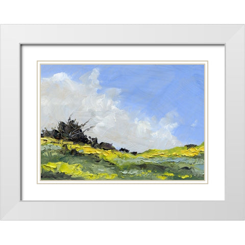 Spring Showers White Modern Wood Framed Art Print with Double Matting by Randy Noble Fine Art