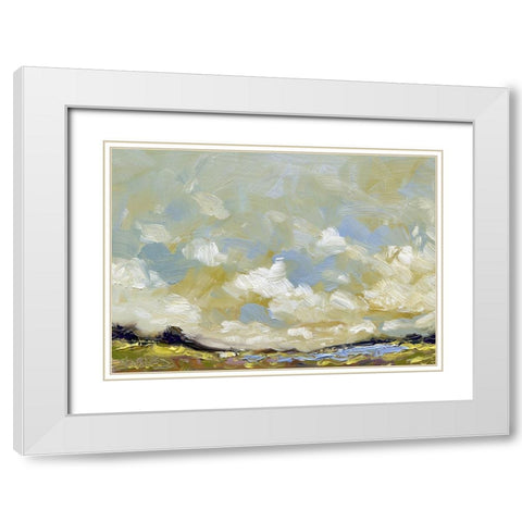 Summer Lake White Modern Wood Framed Art Print with Double Matting by Randy Noble Fine Art
