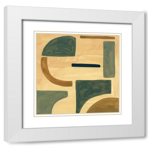 Bohemian Abstract2 White Modern Wood Framed Art Print with Double Matting by Randy Noble Fine Art