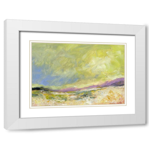 Golden Valley White Modern Wood Framed Art Print with Double Matting by Randy Noble Fine Art