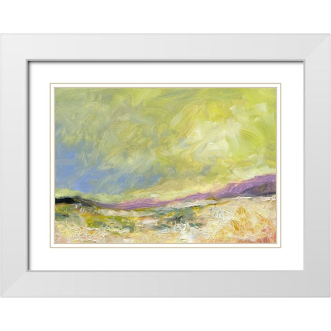 Golden Valley White Modern Wood Framed Art Print with Double Matting by Randy Noble Fine Art