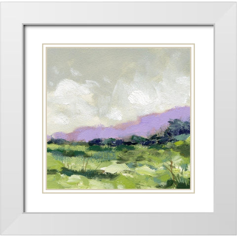 Purple Ridge White Modern Wood Framed Art Print with Double Matting by Randy Noble Fine Art