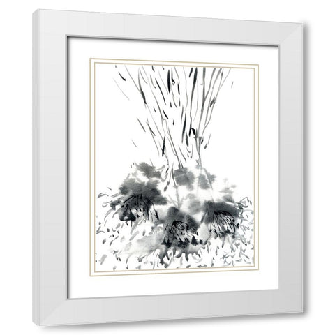 Jauntily White Modern Wood Framed Art Print with Double Matting by Randy Noble Fine Art