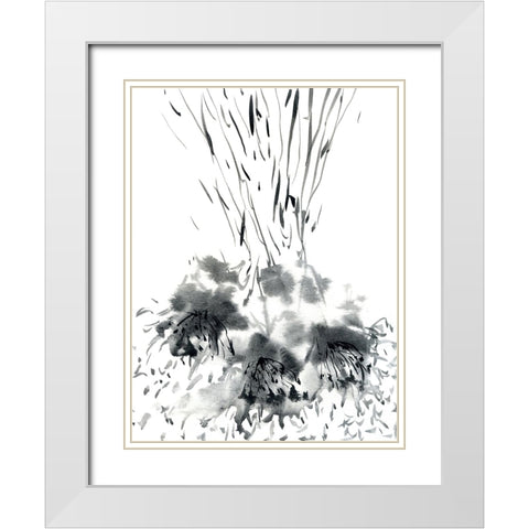 Jauntily White Modern Wood Framed Art Print with Double Matting by Randy Noble Fine Art