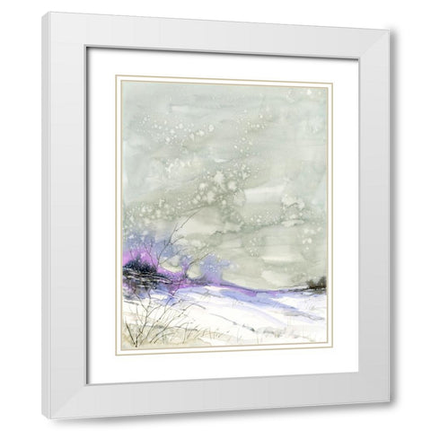 Winter Blast White Modern Wood Framed Art Print with Double Matting by Randy Noble Fine Art