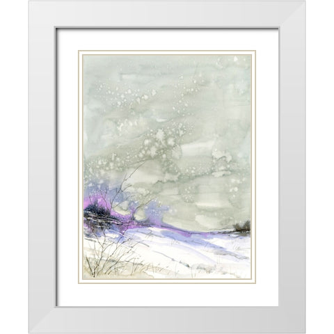 Winter Blast White Modern Wood Framed Art Print with Double Matting by Randy Noble Fine Art