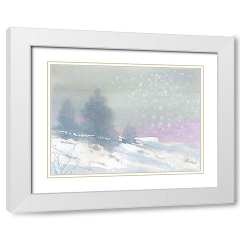 Winter Frost White Modern Wood Framed Art Print with Double Matting by Randy Noble Fine Art