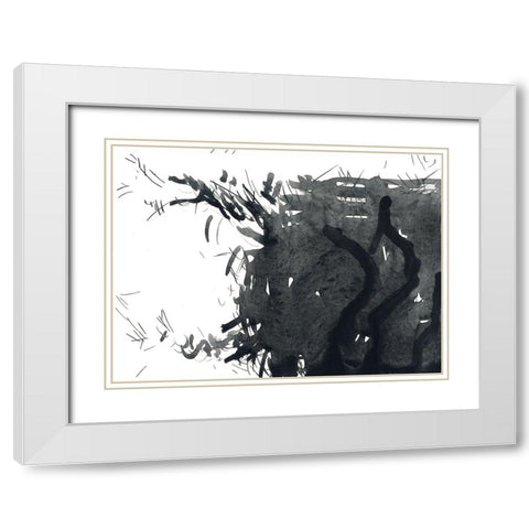 Chaos White Modern Wood Framed Art Print with Double Matting by Randy Noble Fine Art