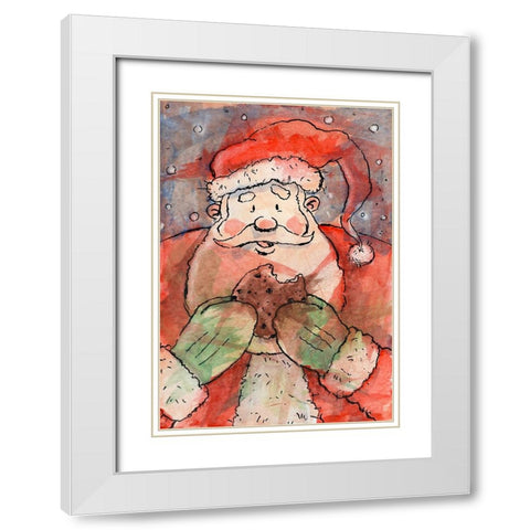 Cookie Break White Modern Wood Framed Art Print with Double Matting by Randy Noble Fine Art