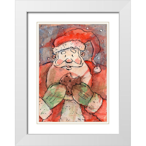 Cookie Break White Modern Wood Framed Art Print with Double Matting by Randy Noble Fine Art