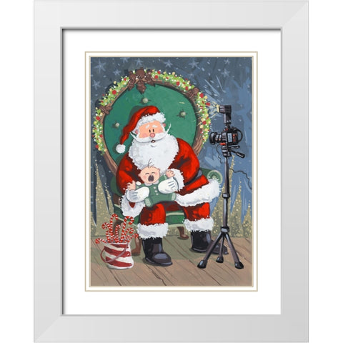 First Visit White Modern Wood Framed Art Print with Double Matting by Randy Noble Fine Art