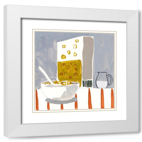 Breakfast White Modern Wood Framed Art Print with Double Matting by Randy Noble Fine Art