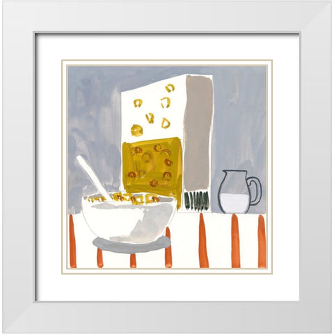 Breakfast White Modern Wood Framed Art Print with Double Matting by Randy Noble Fine Art