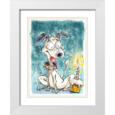 Celebrate White Modern Wood Framed Art Print with Double Matting by Randy Noble Fine Art