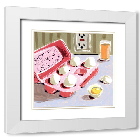 Morning White Modern Wood Framed Art Print with Double Matting by Randy Noble Fine Art