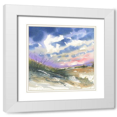 Color Of Morning White Modern Wood Framed Art Print with Double Matting by Randy Noble Fine Art