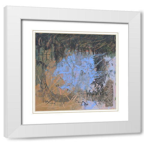 Covered Form White Modern Wood Framed Art Print with Double Matting by Randy Noble Fine Art