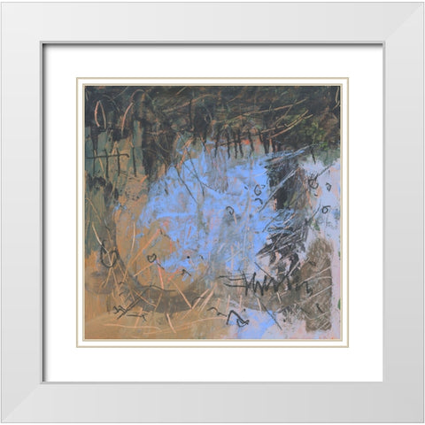 Covered Form White Modern Wood Framed Art Print with Double Matting by Randy Noble Fine Art