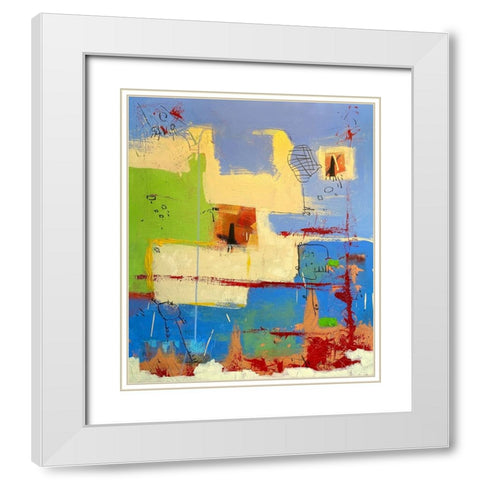 Seeking Treasure White Modern Wood Framed Art Print with Double Matting by Randy Noble Fine Art