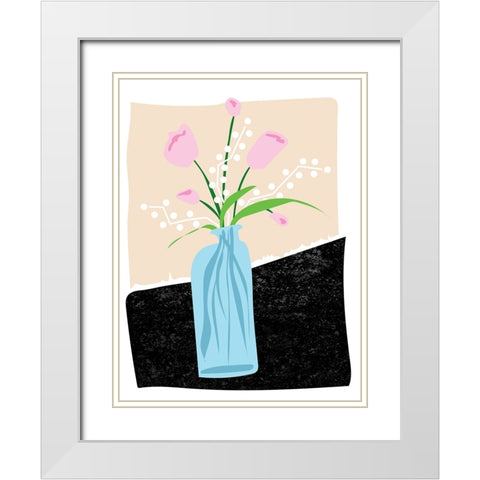 Bloom Alternative White Modern Wood Framed Art Print with Double Matting by Randy Noble Fine Art