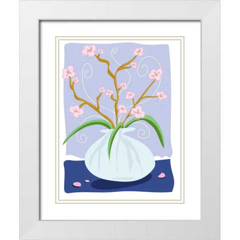 Pretty Palette-01 White Modern Wood Framed Art Print with Double Matting by Randy Noble Fine Art