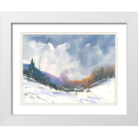 Winters Bounty White Modern Wood Framed Art Print with Double Matting by Randy Noble Fine Art