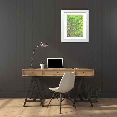 My Garden White Modern Wood Framed Art Print with Double Matting by Randy Noble Fine Art