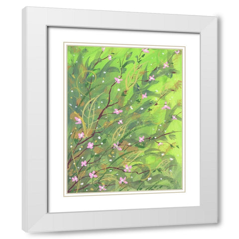 My Garden White Modern Wood Framed Art Print with Double Matting by Randy Noble Fine Art