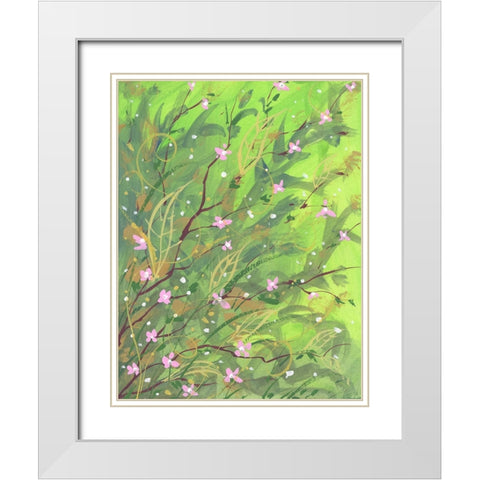 My Garden White Modern Wood Framed Art Print with Double Matting by Randy Noble Fine Art