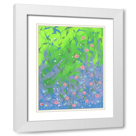 Spring Composition White Modern Wood Framed Art Print with Double Matting by Randy Noble Fine Art