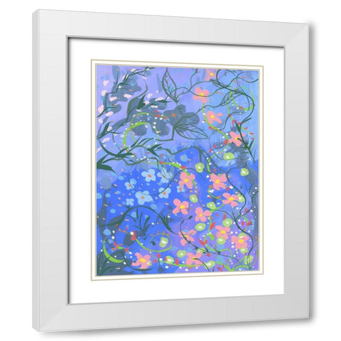 Unique Bloom White Modern Wood Framed Art Print with Double Matting by Randy Noble Fine Art