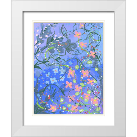 Unique Bloom White Modern Wood Framed Art Print with Double Matting by Randy Noble Fine Art