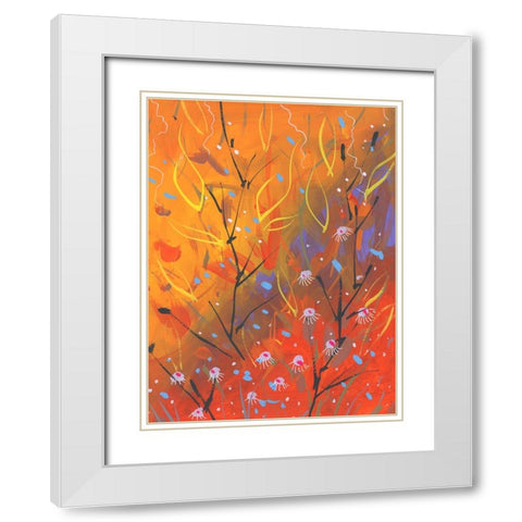 Autumn Grace White Modern Wood Framed Art Print with Double Matting by Randy Noble Fine Art