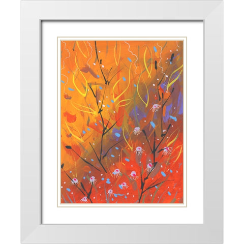 Autumn Grace White Modern Wood Framed Art Print with Double Matting by Randy Noble Fine Art
