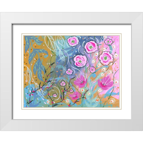 Flower Wonder White Modern Wood Framed Art Print with Double Matting by Randy Noble Fine Art