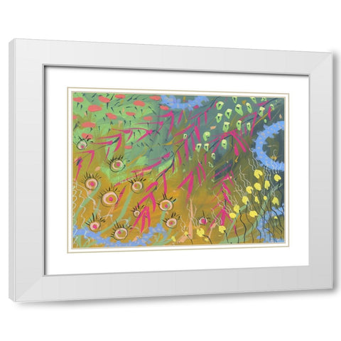 Garden Grace White Modern Wood Framed Art Print with Double Matting by Randy Noble Fine Art