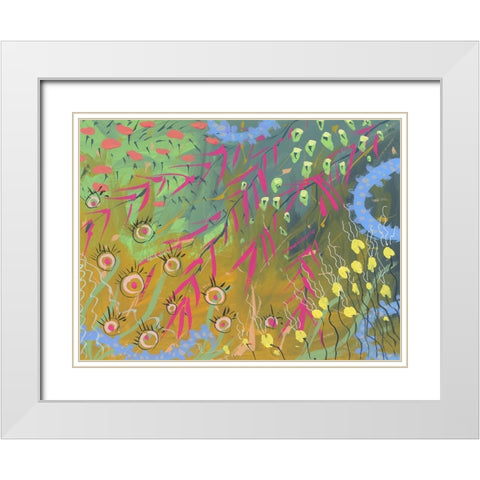 Garden Grace White Modern Wood Framed Art Print with Double Matting by Randy Noble Fine Art