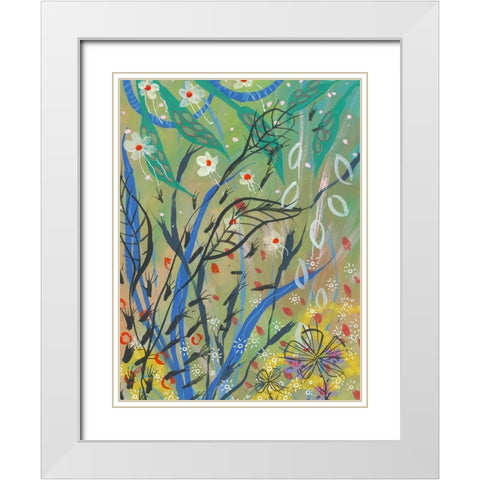 Measure Of Color White Modern Wood Framed Art Print with Double Matting by Randy Noble Fine Art