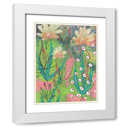 My Tropical Blooms White Modern Wood Framed Art Print with Double Matting by Randy Noble Fine Art